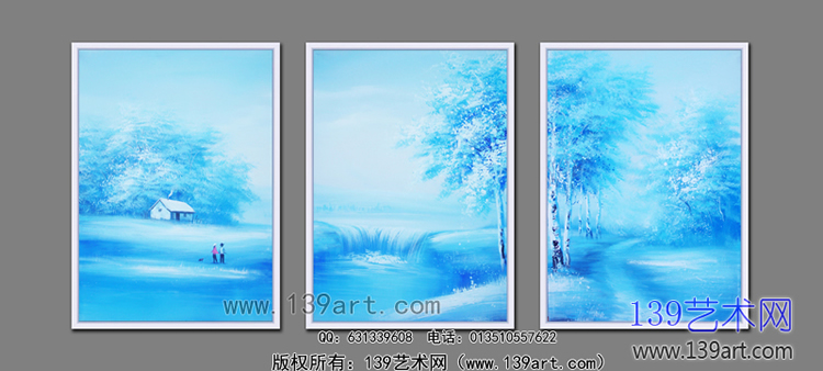 风景油画组合风景油画晶莹剔透的世界