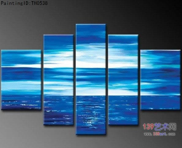 组合油画5拼组合油画扬帆